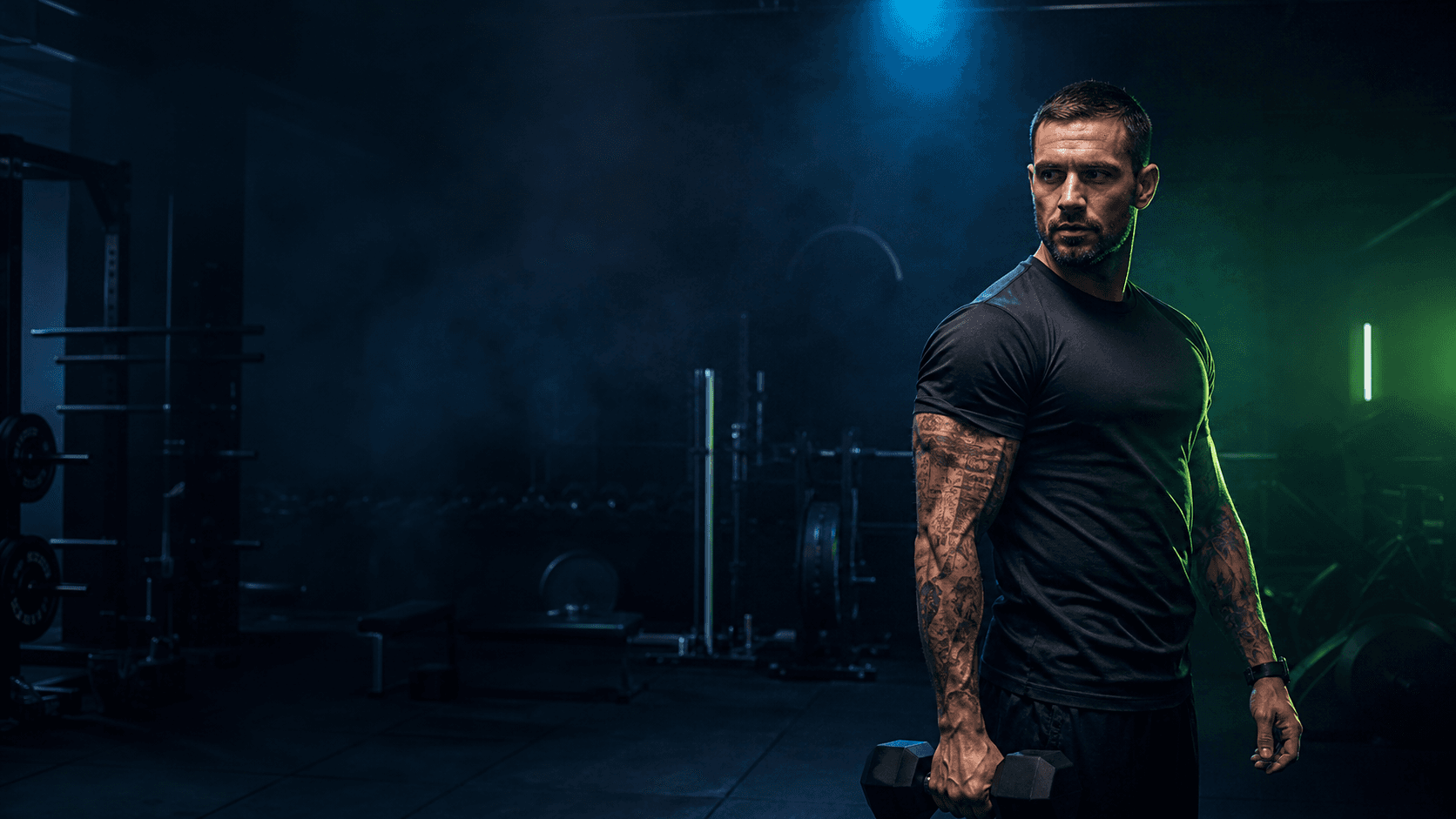 AlphaFitnessUSA cinematic strength coaching atmosphere